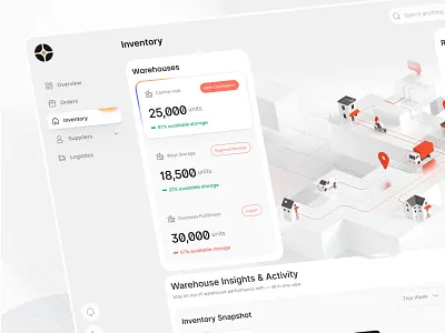 Inventory Management Dashboard – Warehouse Insights UI b2b management software business analytics dashboard data dashboard ui enterprise saas design inventory management dashboard inventory performance ui inventory snapshot design inventory tracking ui logistics management system logistics platform design management system web app modern web dashboard operations management ui stock monitoring dashboard stock tracking system supply chain dashboard supply chain management ui supply management platform warehouse insights dashboard warehouse management ui