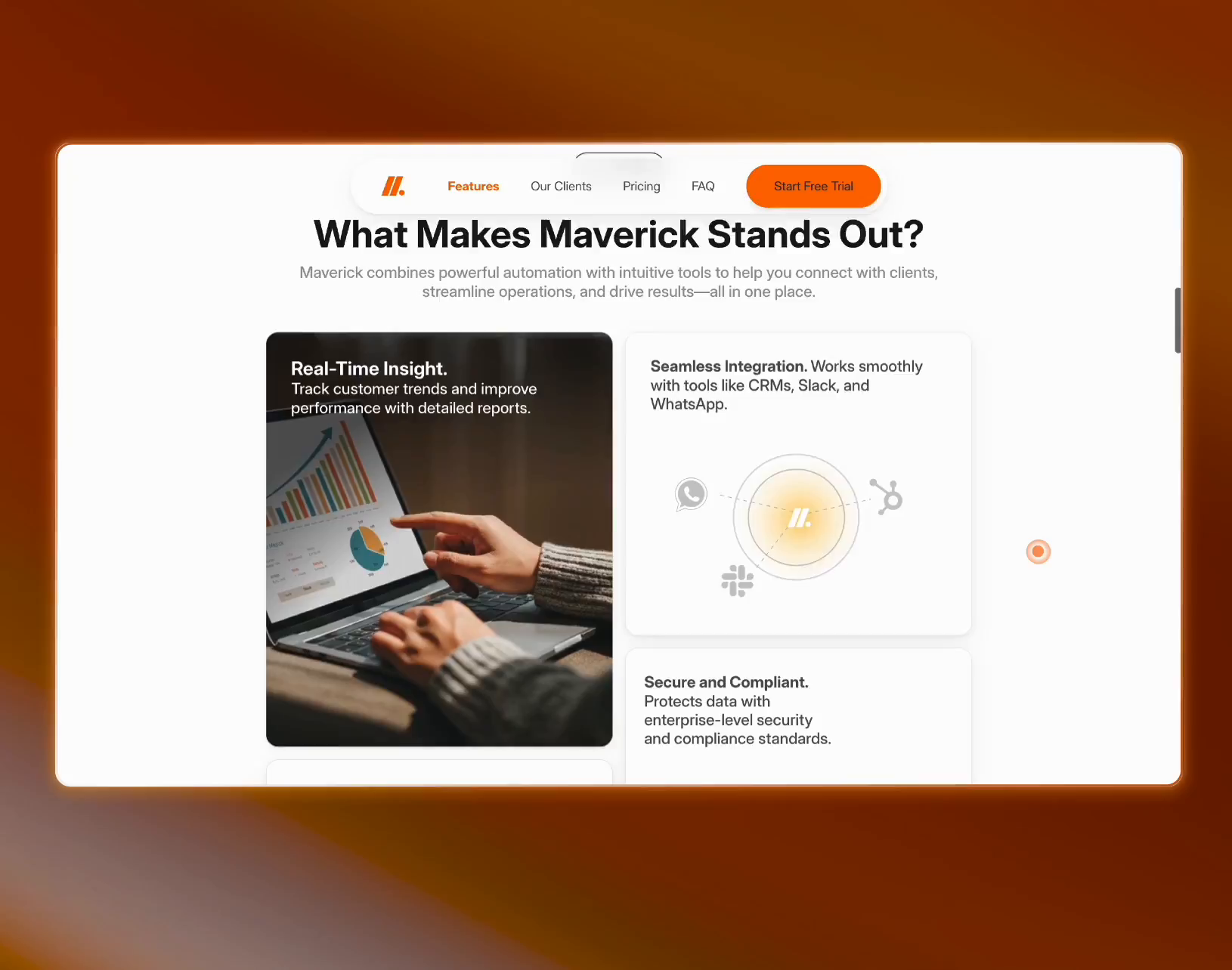 Example of Landing Page Framer Development