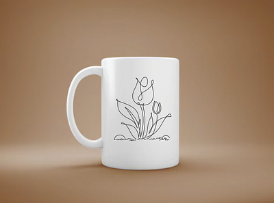 Flower line art art black flat illustration illustration art line art logo one line art outline png scratch victor