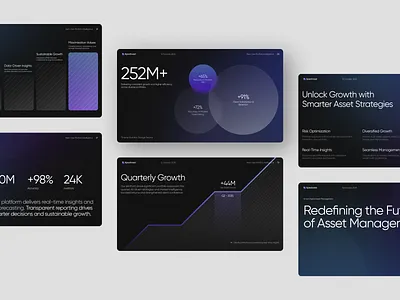 ApexInvest - Pitch Deck asset management asset portfolio clean dark investment pitchdeck pitching presentation