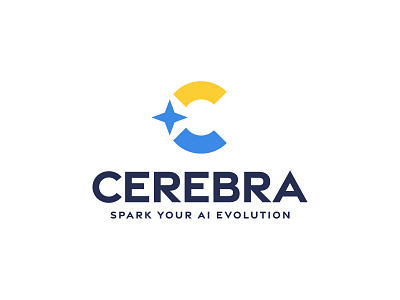 Cerebra / Logo Design arc artificial intelligence bold brand branding c letter circular colorful geometric graphic design identity letter c logo logomark nova software spark star technology