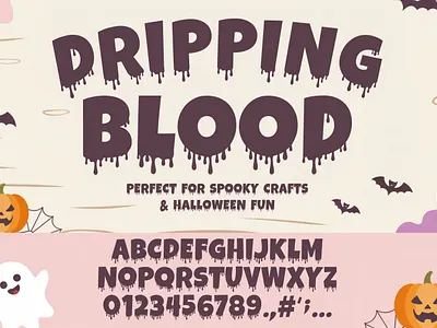 Dripping Blood Font SVG Halloween Font, Dripping Alphabet 3d animation graphic design