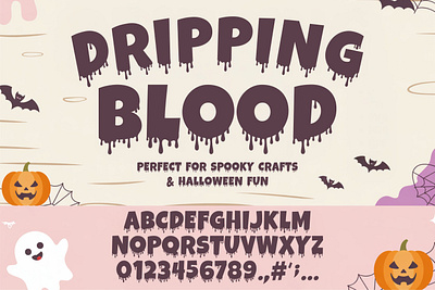 Dripping Blood Font SVG Halloween Font, Dripping Alphabet 3d animation graphic design