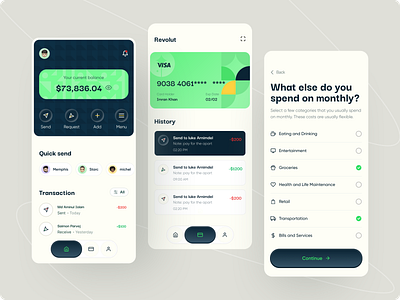Banking & Fintech App UI Design Concept app design app ui banking app design finance finance app design financial platforms fintech fintech app ui fintech startups mobile banking money transfer payment app personal finance apps saas secure banking transaction history ui ui inspiration ux