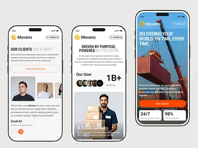 Logistics – Mobile UI Design app design interface logistic mobile product service startup ui ux