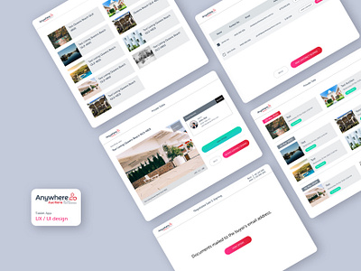 Anywhere Auction - Tablet app UI 3d animation application art direction branding design graphic design illustration interaction design logo product design real estate tablet ui ux ux design website