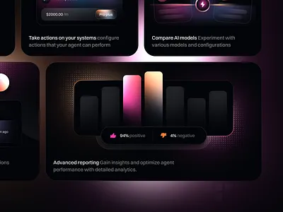 Customer-facing AI agent Bento card branding design illustration landing page logo ui user interface web webdesign website