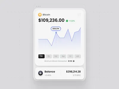 Crypto component UI bitcoin clean component crypto design eth gradient graphic design minimal ui ux web web3 website