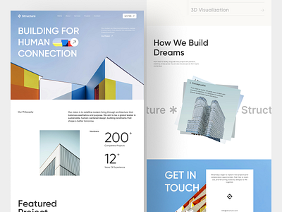 Architecture Modern Website Design | Ui Ux Design architecture architecture landing page architecture website clean ui creative interior modern architecture modern design realestate ui design ux design