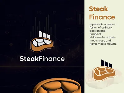 Steak Finance Creative and unique Logo 3d brandidentity branding branding design company logo creative custom logo design design finance logo financial logo fiverr design graphic design logo logodesign modern logo steak logo steakffinacne logo unique logo