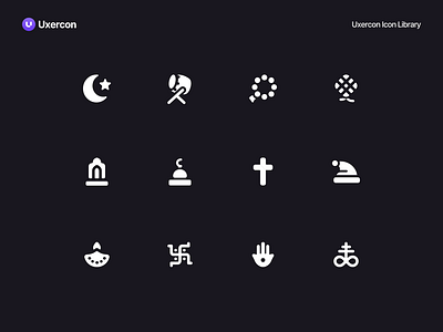 Religion - Uxercon Icon Library animation belief culture design faith figma god icon iconography logo prayer religion religion icon religious spiritual ui uiux ux uxercon worship