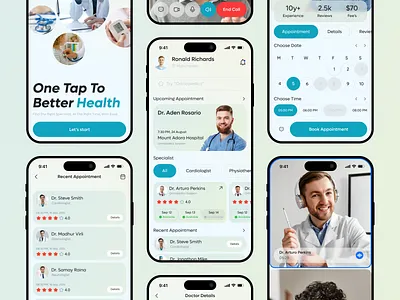 Doctor Appointment Booking App app design app ui consulting app doctor app doctor appointment doctor appointment app fahim healthcare healthcare app healthtech medtech medtech app mobile app mobile app design online consulting online doctor telemedicine telemedicine app ui design virtual doctor