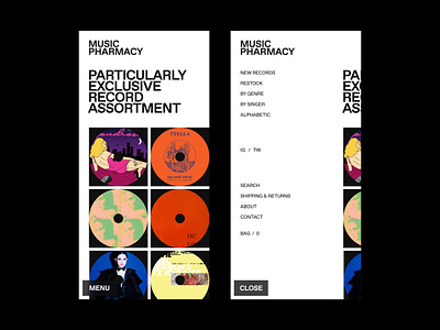 Music Pharmacy clean design design ecommerce mobile music record store ui vinyl web website