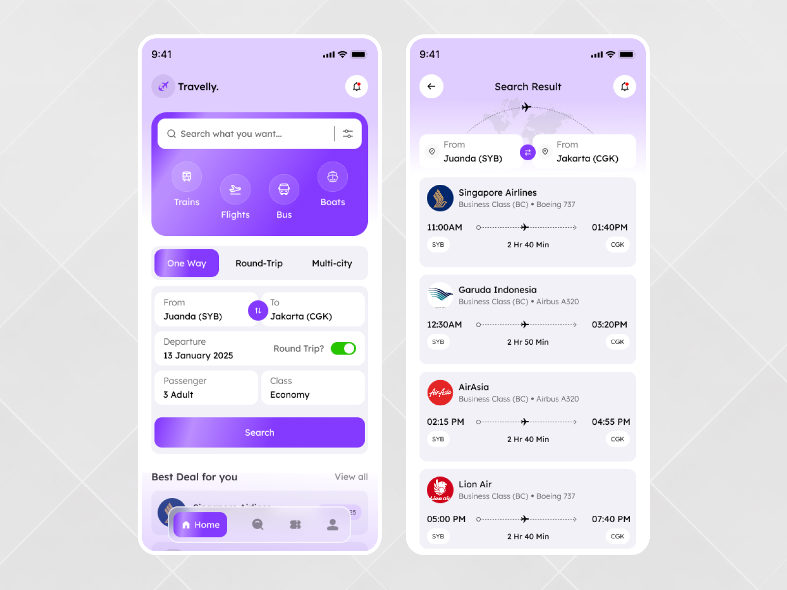 Example of UI/UX Design – Monthly Contract