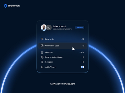 Modern Profile Dashboard Design appdesign creativedesign darkmodeui dashboarddesign designinnovation digitalexperience futureofdesign interfacedesign minimalui modernui techdesign teqnoman uidesign uxdesign webdesign