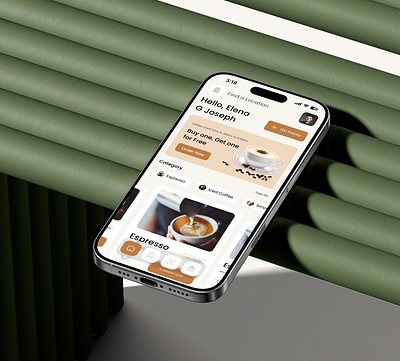Coffee Shop Mobile App application ui brown chocolate coffe order drink app food app mobile app mobile ui productdesign ui ux design