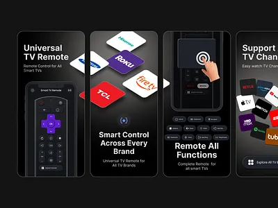 Screenshots for Remote App app graphics app icons app promotional app screenshots app store aso app store graphics app store optimization app store screenshots app ui design aso graphics figma graphic design play store aso play store graphics promotional graphics remote app screenshots