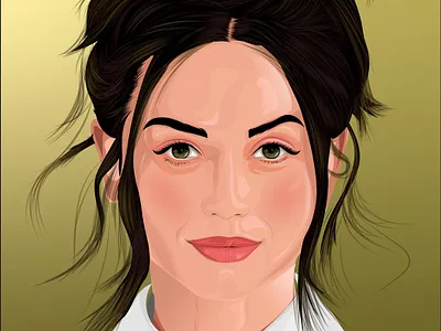 vector portrait graphic design illustration vector portrait