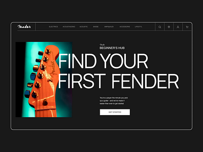 Redesign Concept: Fender Online Store animation design ui ux web