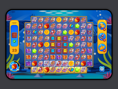 Puzzle Games UI Design android button game game art game design game ui games ios matching mobile game puzzle puzzles slot vector web design