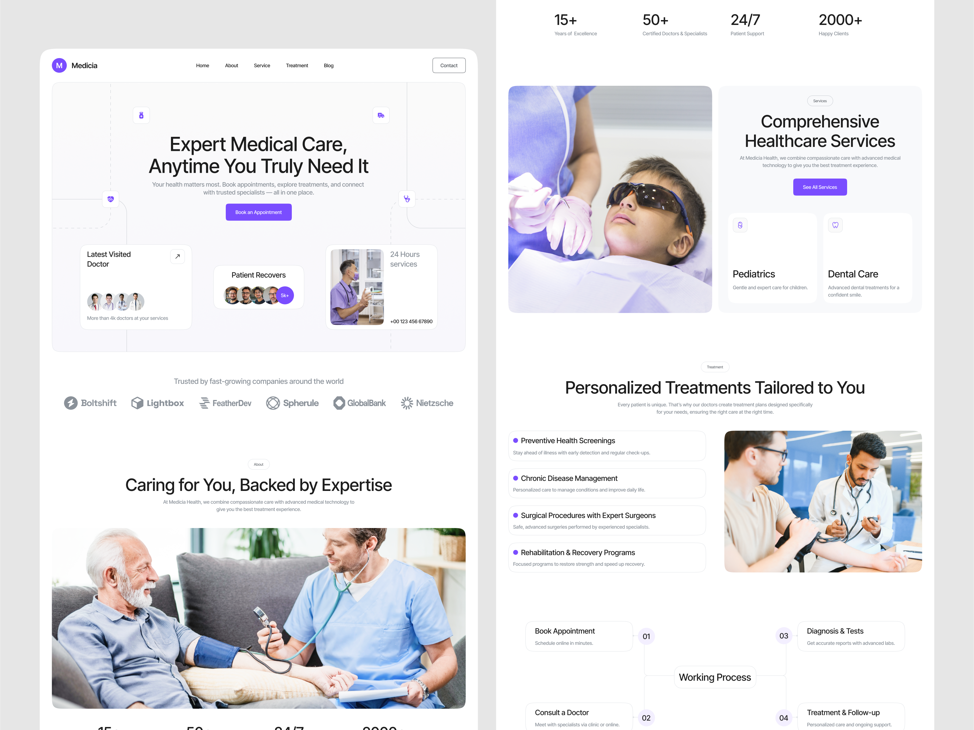 Example of Saa S & Healthcare Landing Page Design