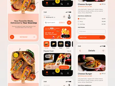 Food Delivery App UI app creative delivery delivery app delivery service design fast food food and drink food delivery food delivery app food delivery service food order foodie ios app koushik mobile online food order ordering restaurant