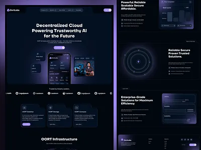 Decentralized AI Website Design ai dao ai platform design ai web3 ai website blockchain ux decentralized ai landing page web design web3 design website