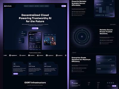 Decentralized AI Website Design ai dao ai platform design ai web3 ai website blockchain ux decentralized ai landing page web design web3 design website