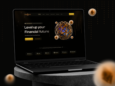EtherForce – Web3 Financial Platform blockchain communiry platform crypto ethereum ethereum blockchain financial platform fintech futuristic design landing page layer 2 uiux design web design web3