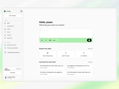 Mobify - AI Chat Bot for app builders ai chat ai design ai gen app builder assistant build app chatbot saas ui