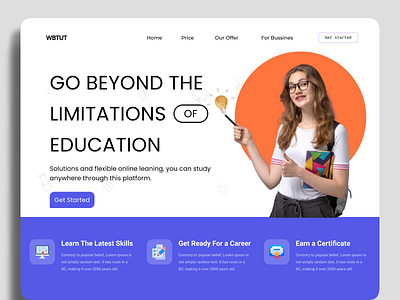 Tutor Website Design Concept – By WebyKing ui webdesign website design