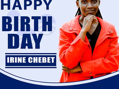 BIRTHDAY BLUE POSTER graphic design