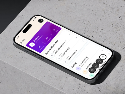 Profile & Settings for Finance Mobile App account setting app clean finance fintech app mobile mobile app profile design profile page setting setting page setting screen setting ui ui user profile
