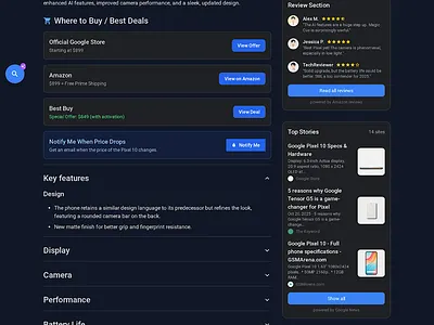 Google Search 'Featured Product' Concept UI Final design ui ux