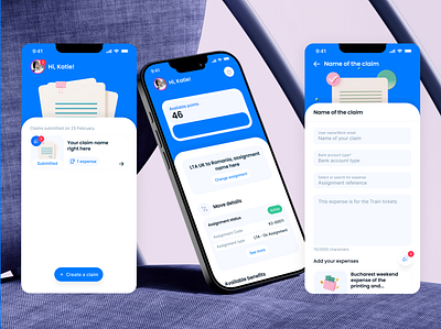 Claim message claim management expense management mobility travel ui