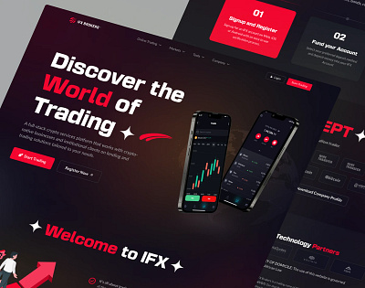 IFX BRDKERS Crypto trading website design. blockchain platform crypto exchange ui crypto trading website crypto ui design finance web design fintech website investment dashboard trading app design trading dashboard web desi gn web3 design