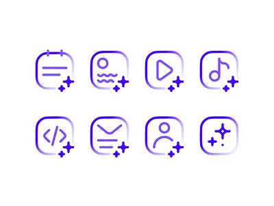 A new AI tool 🍲 ai icons ai tool icons branding creative design graphic design iconography illustration logo mark minimal symbol ui