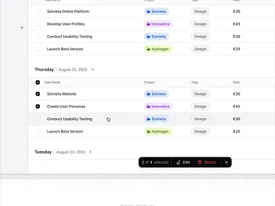 Bulk Action app branding bulk action checkbox design edit figma product design ui ux