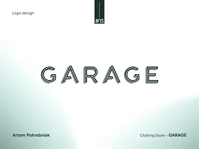 Closing Store Logo – GARAGE artem pohrebniak brand branding classic design elegant font logo garage graphic design identity logo logotype luxury outline sophisticated stripe striped typography vector