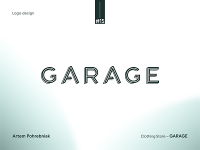 Closing Store Logo – GARAGE artem pohrebniak brand branding classic design elegant font logo garage graphic design identity logo logotype luxury outline sophisticated stripe striped typography vector