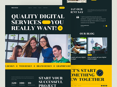 Digital Agency Website agency business colorful web company corporate creative header marketing portfolio web web3