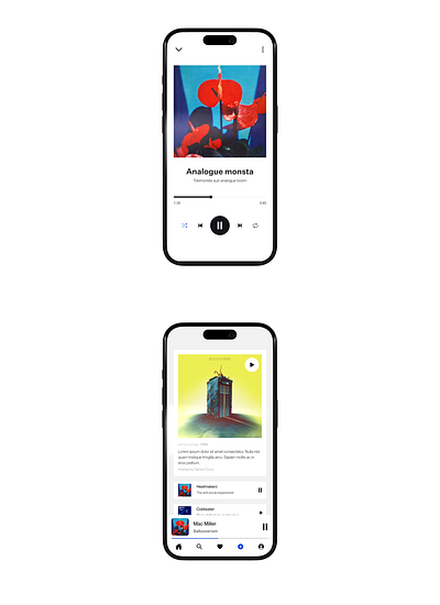DailyUI 009 — Music Player branding dailyui design figma minimal typography ui uidesign uxui