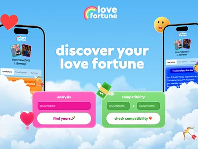 Lovefortune AI ai app clean gradient ios landing modern typography ui web