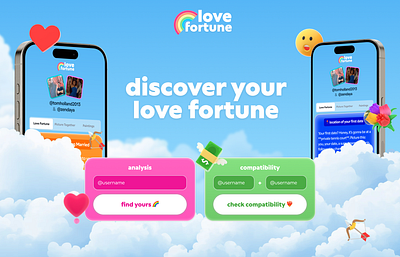 Lovefortune AI ai app clean gradient ios landing modern typography ui web