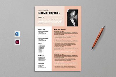 Resume / Cv Word ats cv ats resume booklet branding clean resume cv cv ats cv template cv word design graphic design job resume portfolio print professional resume resume resume word template