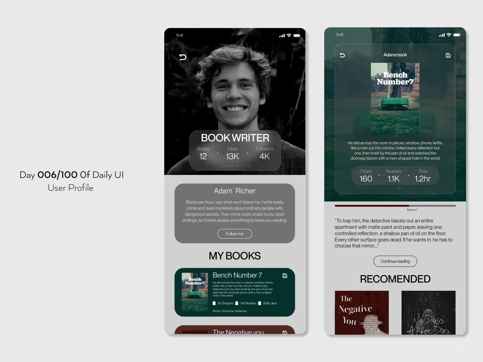 User Profiele - Daily UI 006 app crime dailyui design graphic design ui