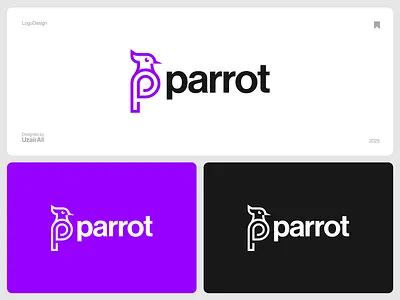 Letter P and parrot logo design bird bird logo brand identity branding design graphic design illustration letter p logo logo design minimal modern nature logo p logo parrot logo sparrow