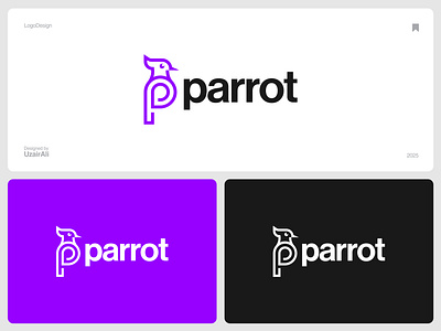 Letter P and parrot logo design bird bird logo brand identity branding design graphic design illustration letter p logo logo design minimal modern nature logo p logo parrot logo sparrow