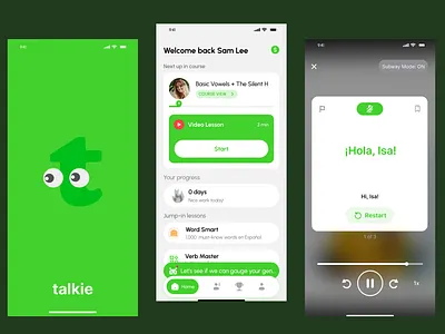 Talkie – Fun & Engaging Language Learning App appui brightcolors cleanui dailyui dashboardui edtech educationapp elearning flatdesign gamification interactiondesign languagelearning learningexperience minimalui mobileappdesign moderndesign neumorphism onboarding uiinspiration userexperience