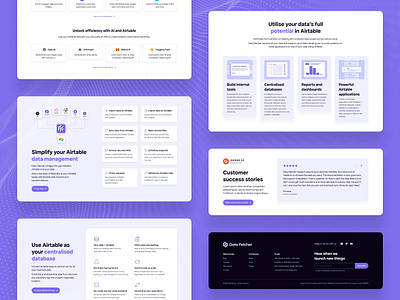 Data Fetcher | Website Homepage Sections accolades airtable api comparison table conversion data fetcher graphic design hero homepage landing page logo sales visual identity website